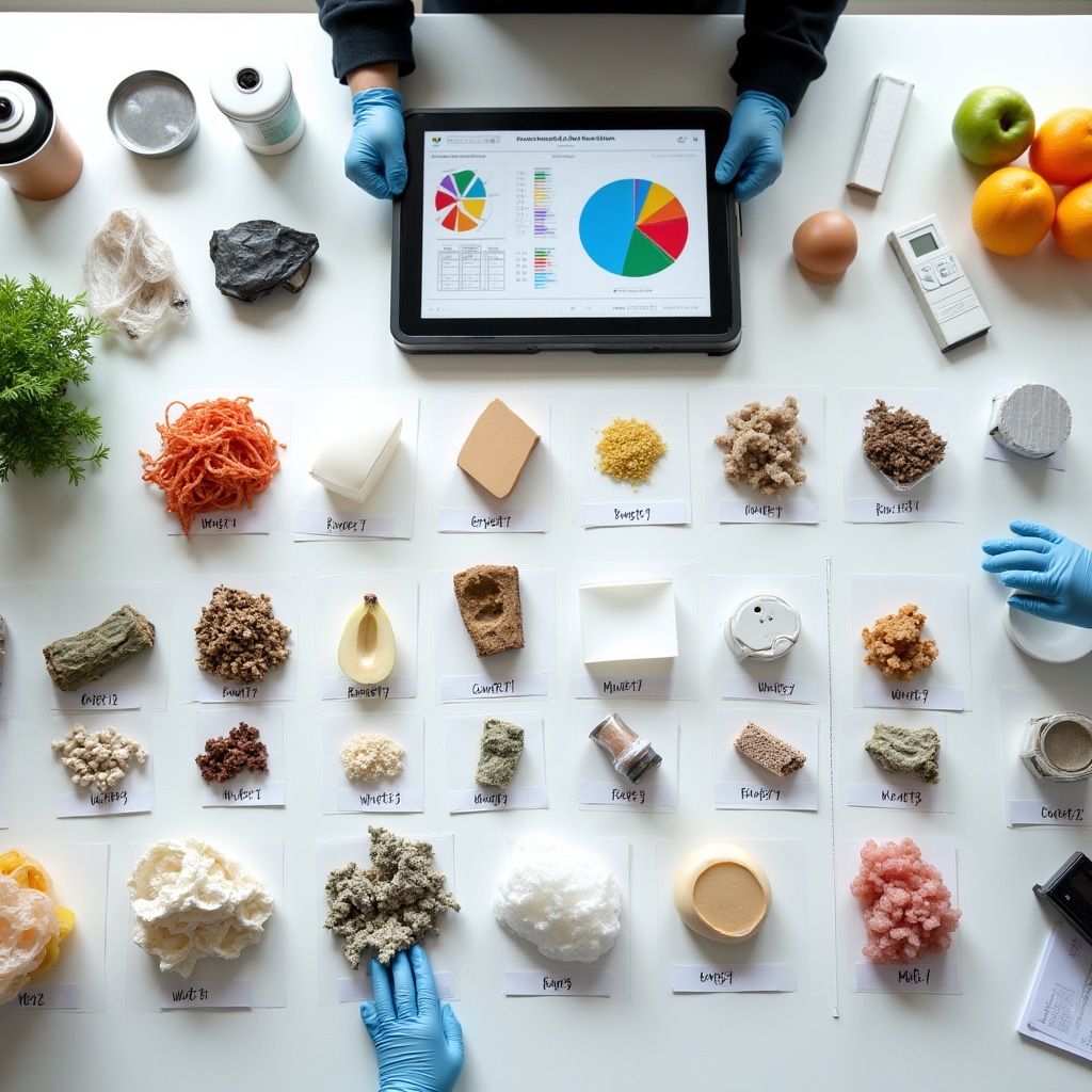 Bin composition analysis showing material breakdown